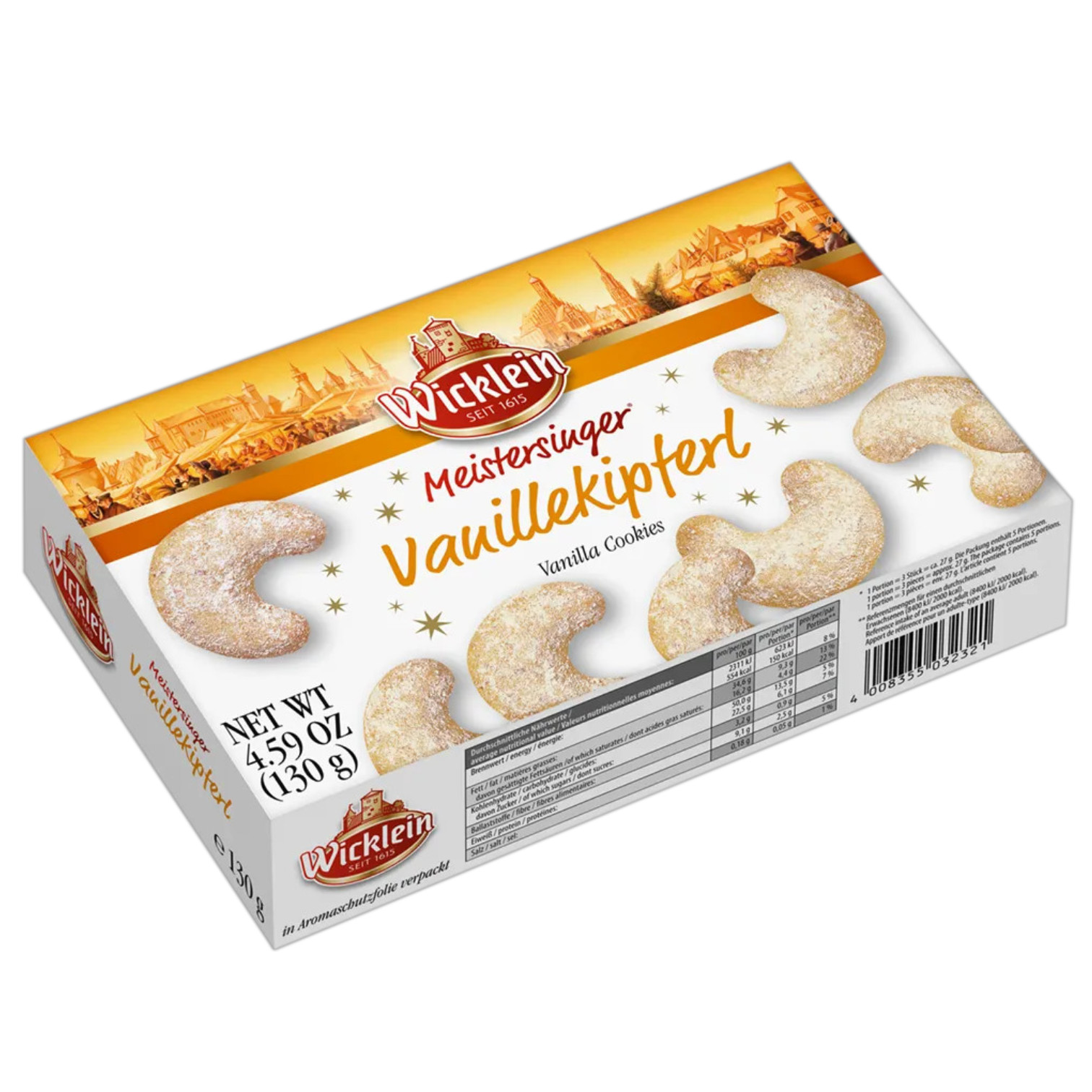 Image of Wicklein Vanilla Crescent Rolls 130g Pastry Christmas Nuremberg