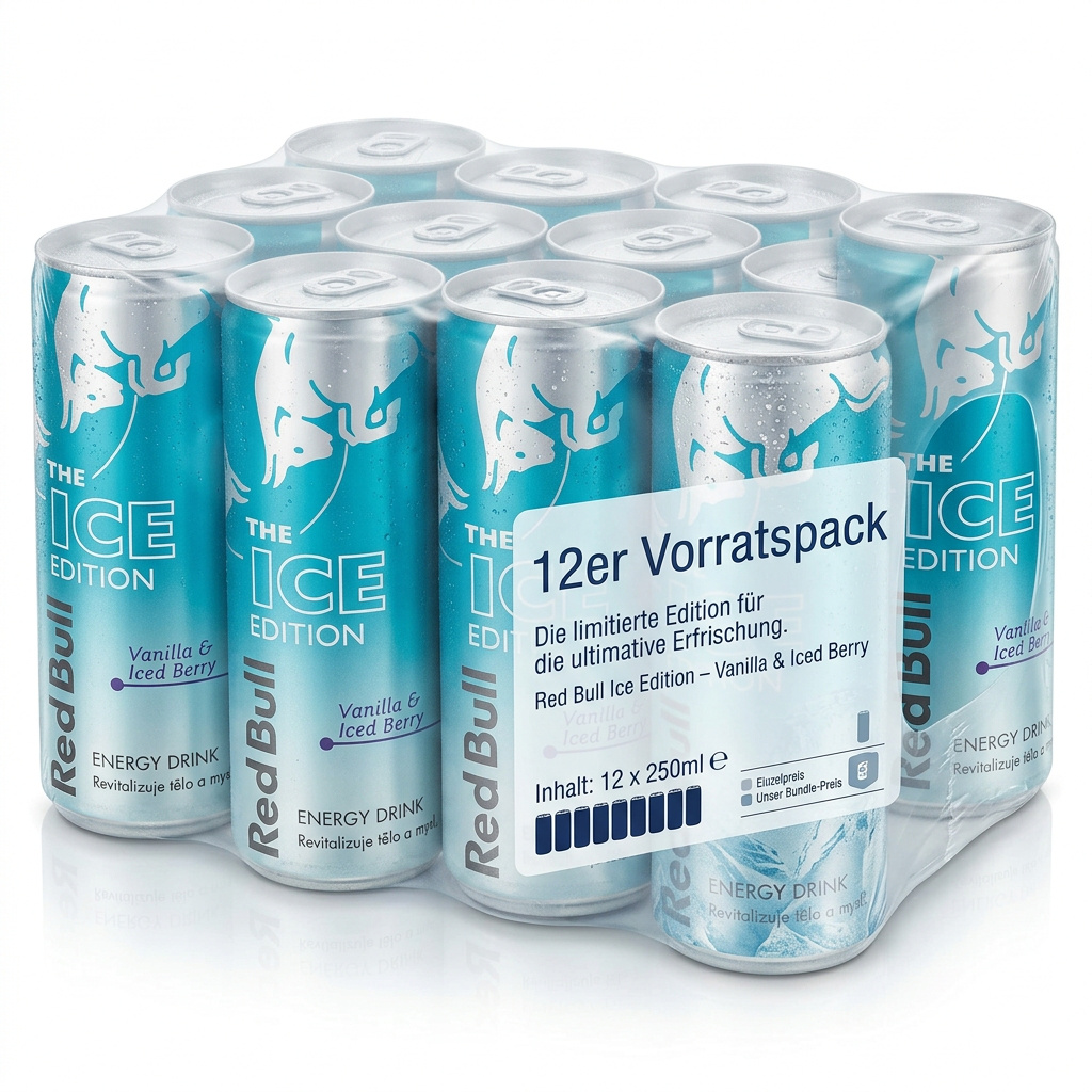 Red Bull Iced Vanilla Berry – 12 X 250 Ml | Limited Edition Energy Drink Palette