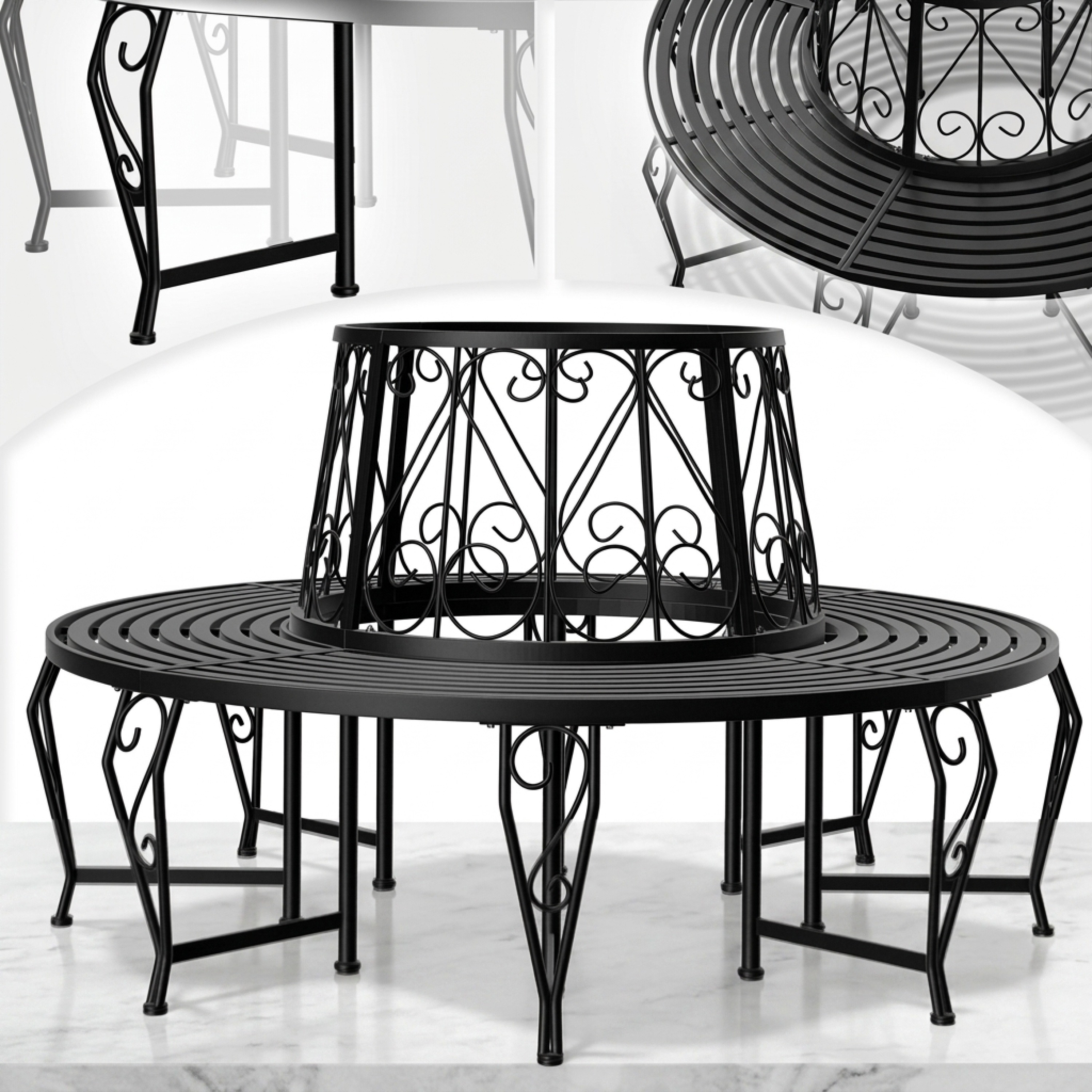 Image of 360° Garden Bench, Tree Bench, Metal