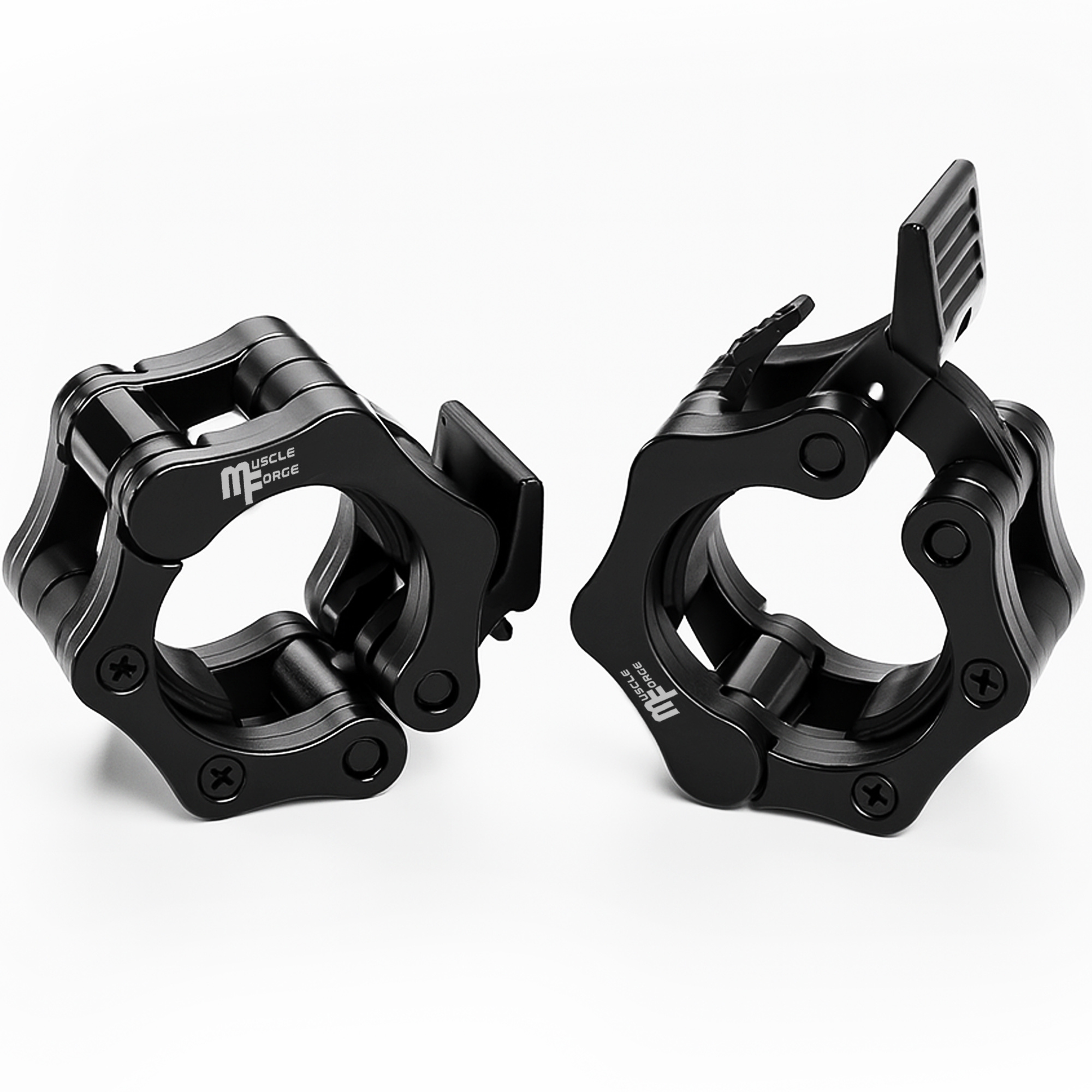 Clips For 50 Mm Weightlifting Bars - Plate Clips, Safe Fastening, Strength Training, Weightlifting, Fitness, Quick Fastening, Pvc, Fits 50 Mm Bars, Unisex, 2pcs.