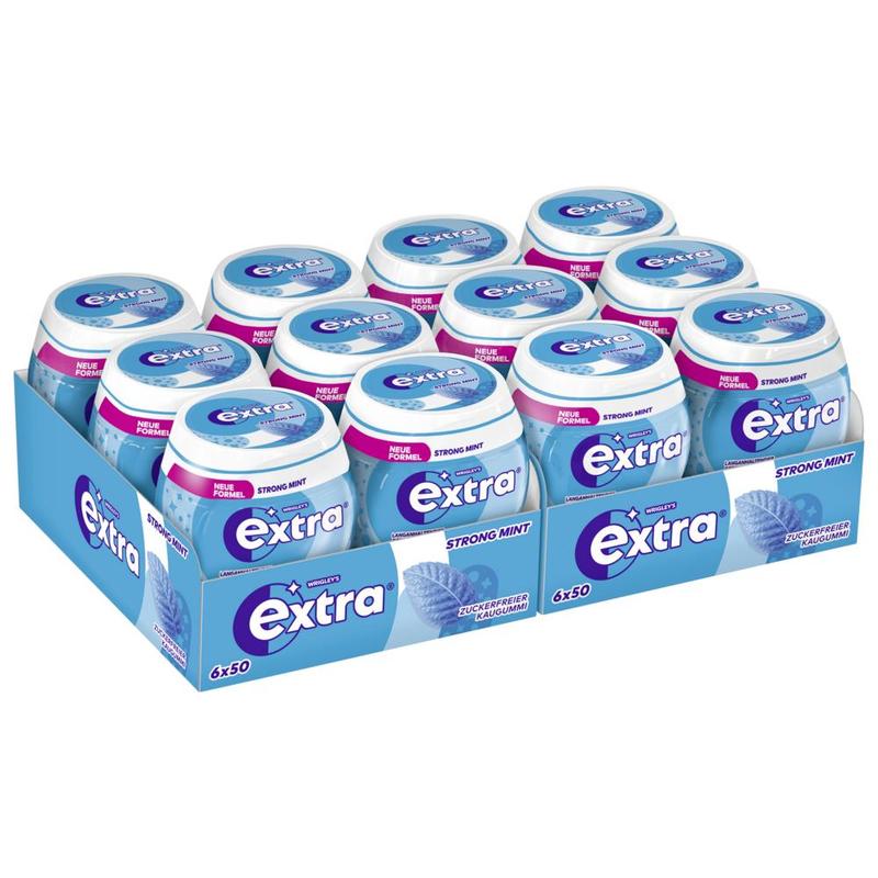Image of Extra Strong Mint Gum 12 Boxes Of 50 Dragees Display Carton Multipack