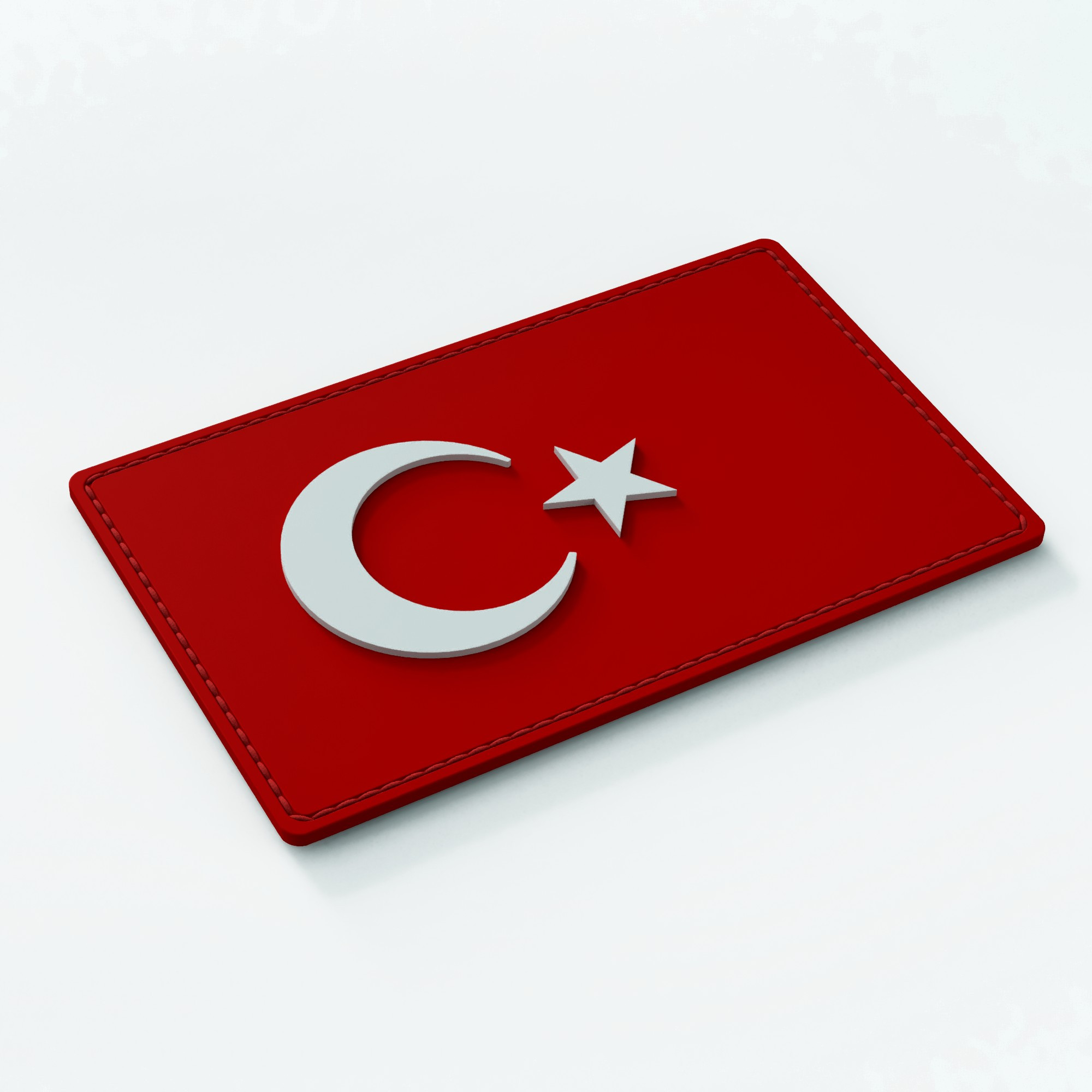 TEMU - Türkei Flagge Rubber Patch (farbig) 8 x 5 cm - Als Abzeichen Weste, Tasche, Jacke oder Rucksack
