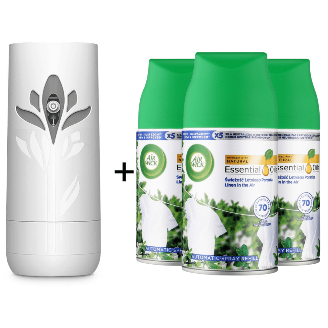 TEMU Air Wick Linen Starter Kit 1 Device + 3 Refills 250ml