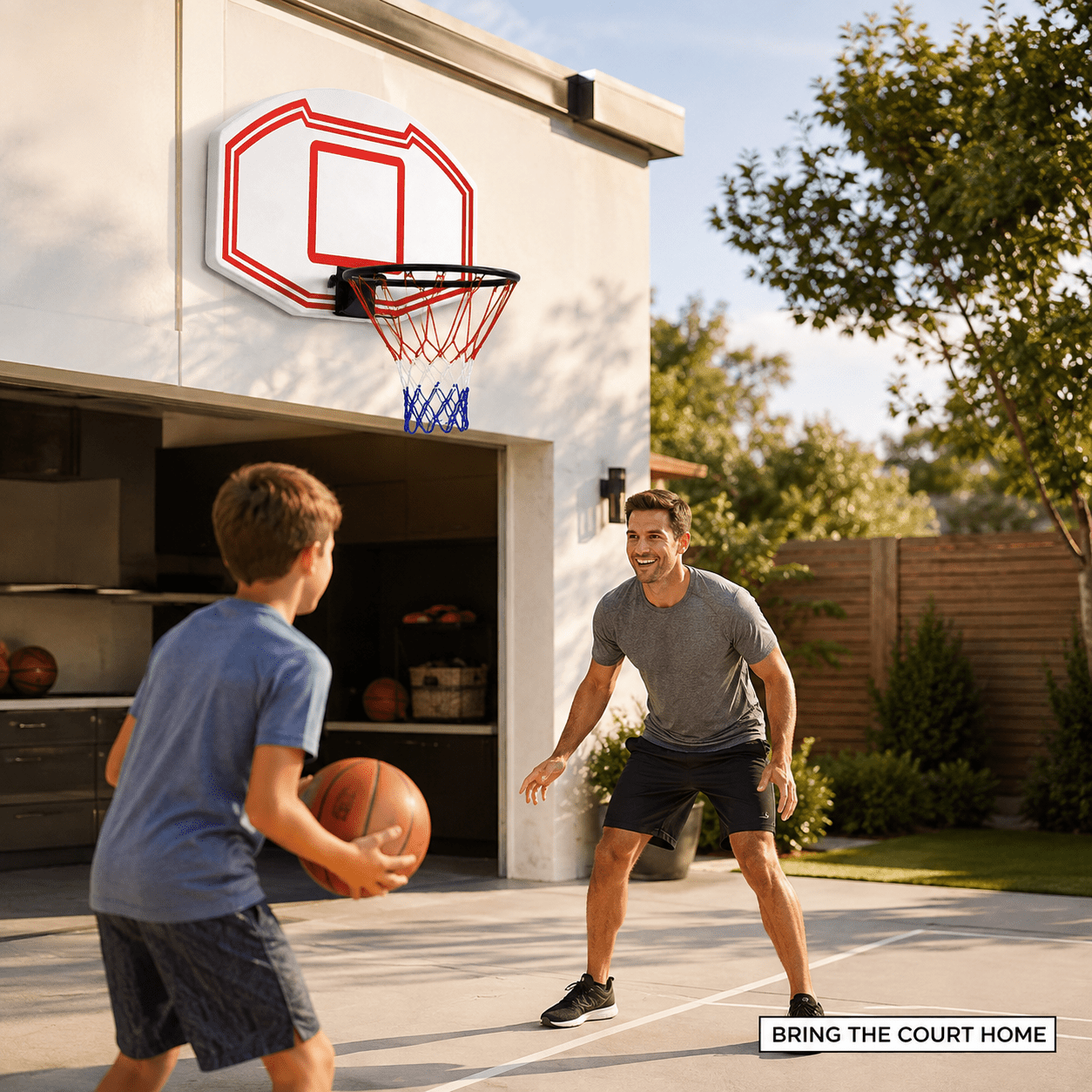 Large Wall Mounted Basketball Hoop with Backboard