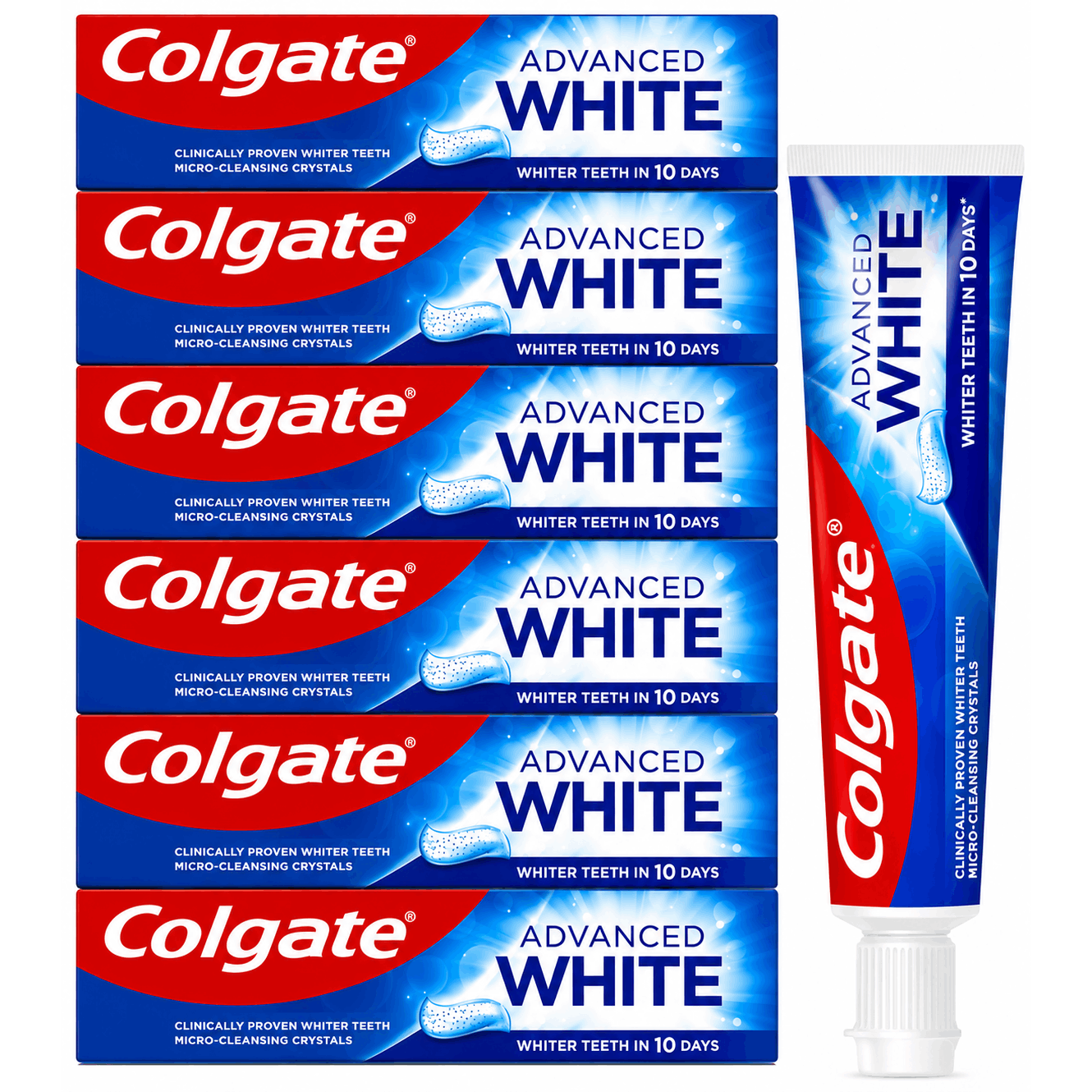 TEMU Colgate Advanced White Toothpaste 100ml – Pack Of 6 – Mint Flavour