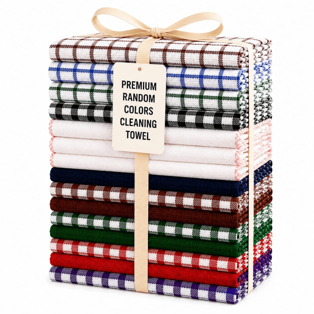 TEMU Ajs Fabrics - Kitchen Cleaning Towels Random Colours, Pack Of 6 12 18 24 36, Reusable Household Cleaning Cloths For Dishes, Counters, Tables &