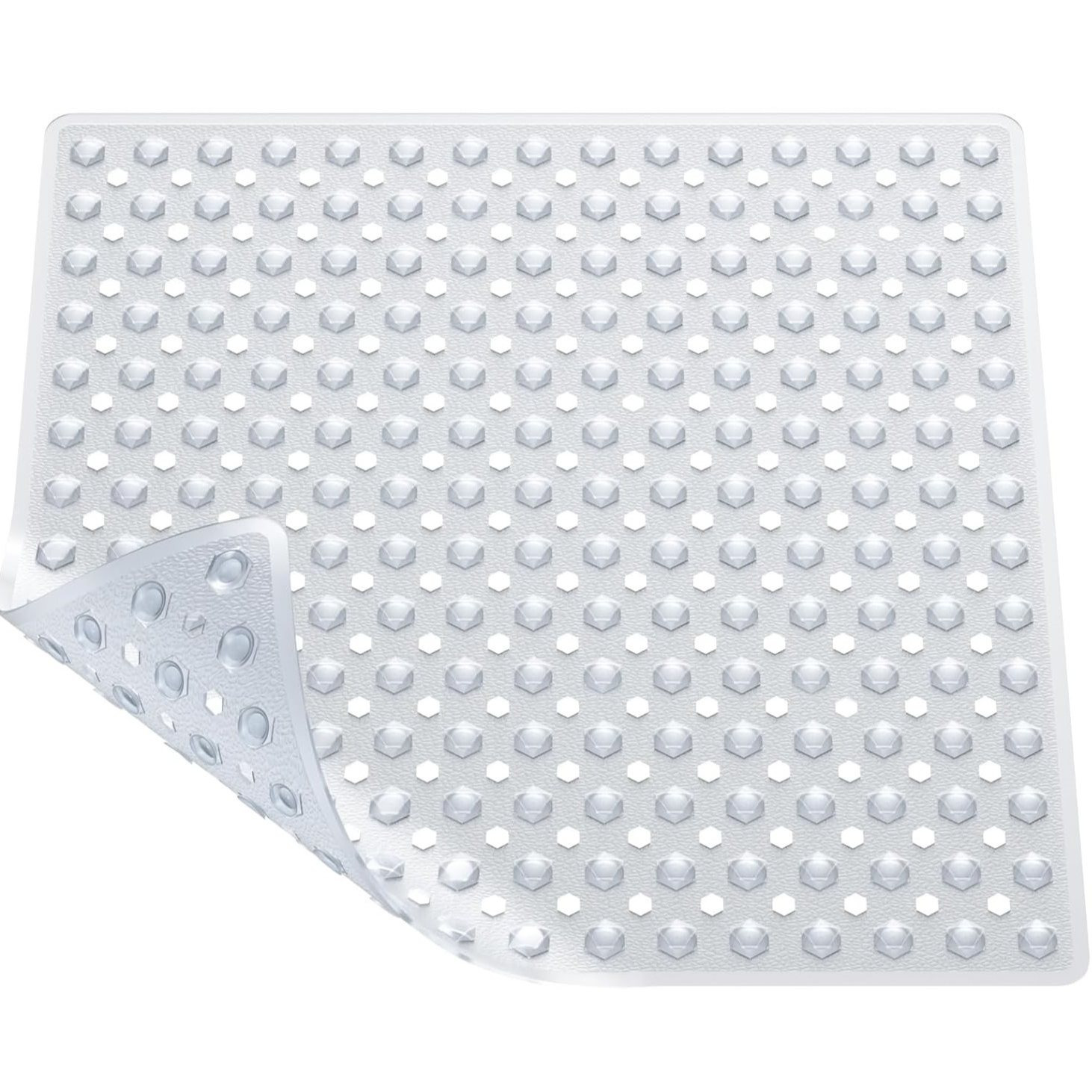 TEMU Shower Mat Non Slip With Suction Cup Pvc Machine Washable Bath Mats For