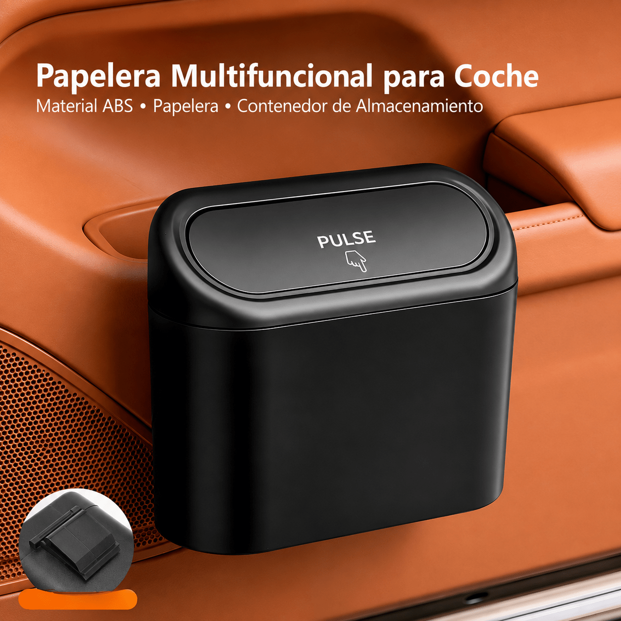 TEMU Papelera Coche con Basura Auto Contenedor Residuos para Puerta Asiento Trasero Accesorios