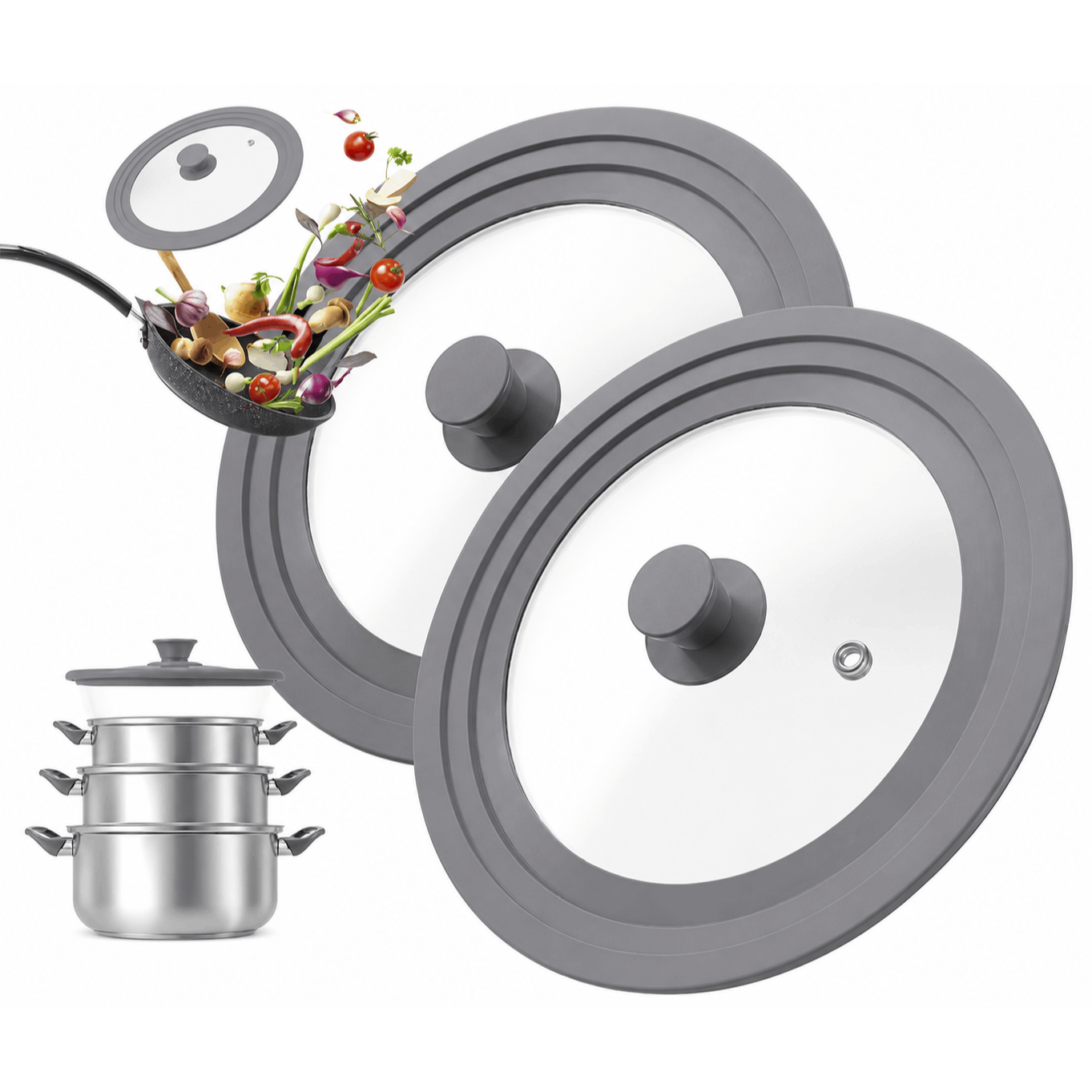 Image of 2 X Universal Lid For Pot