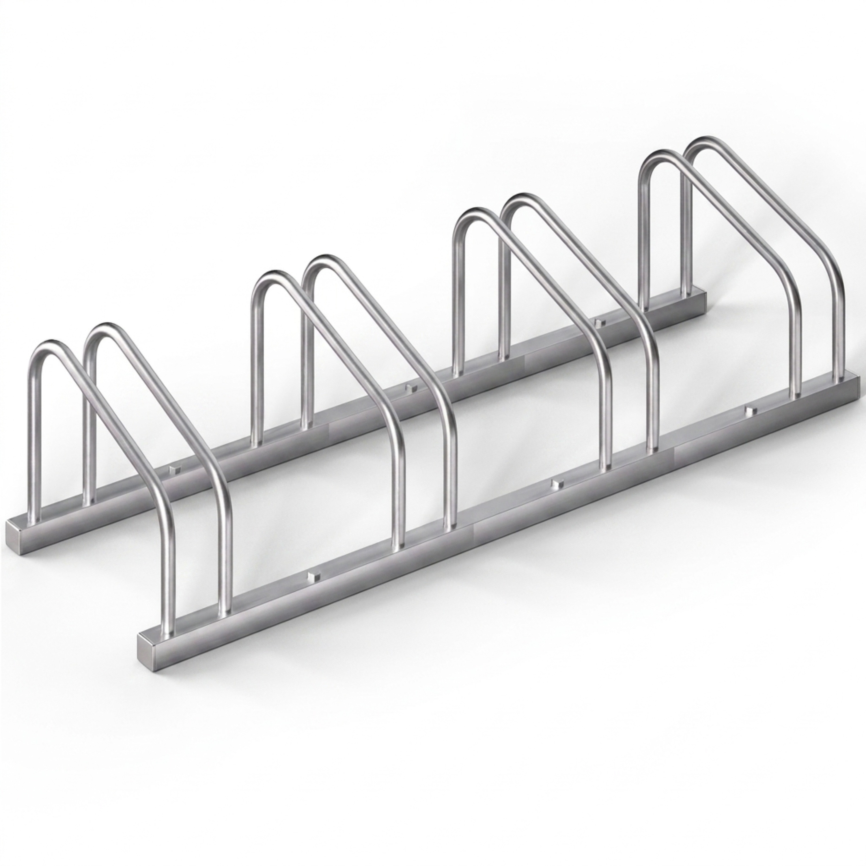 Image of Bicycle Stand For 4 Bikes, 37cm Wheel , 30-65mm Tire Width, Stainless Steel, Self-locking Screws, Floor Or Wall Mount, Bike Holder, Bike Rack, Wheel Stand