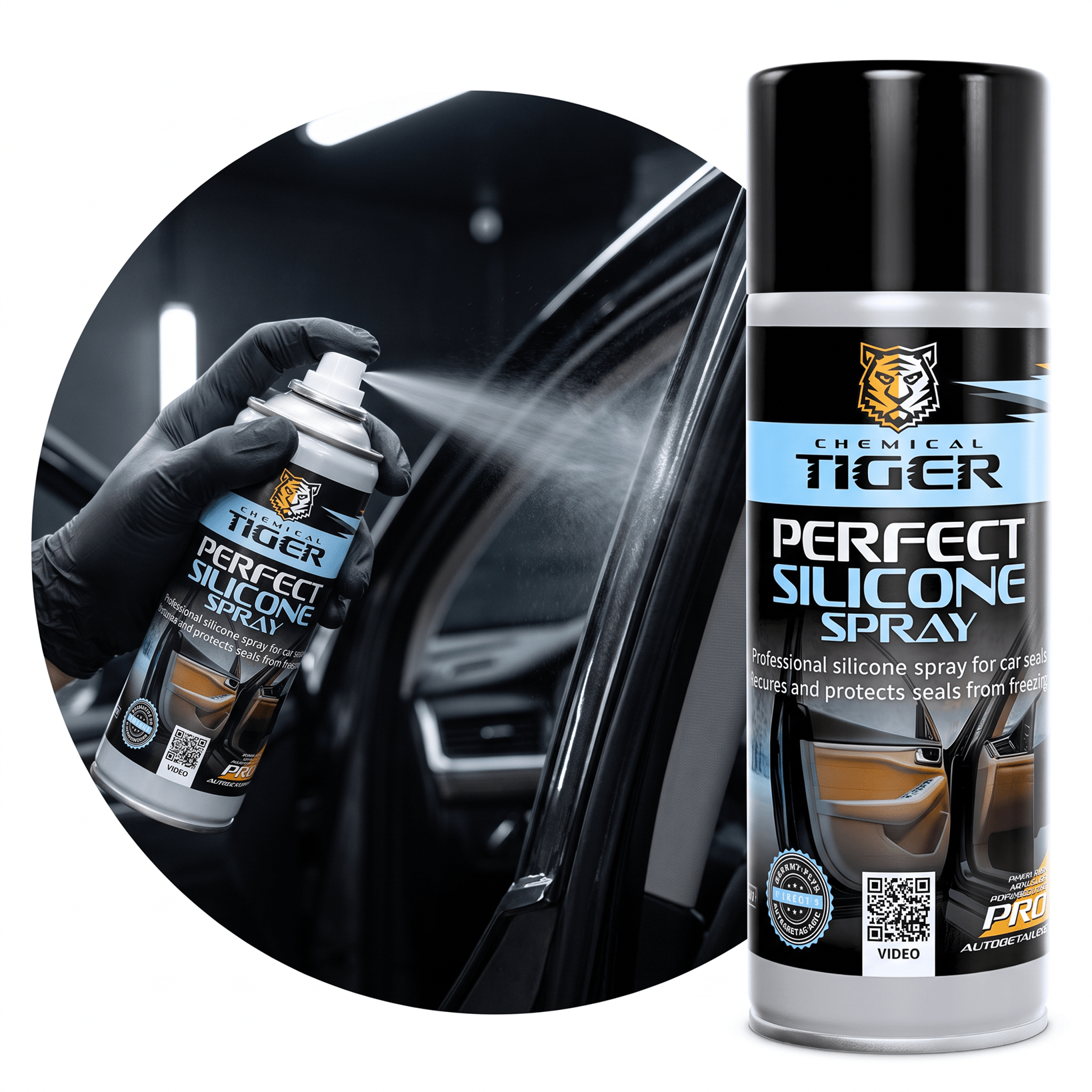 TEMU Spray de Silicona para Juntas de Coche 400Ml - Grasa de Silicona para Conservación de Y Plástico, Protección de Juntas de , Silicona para Coche,
