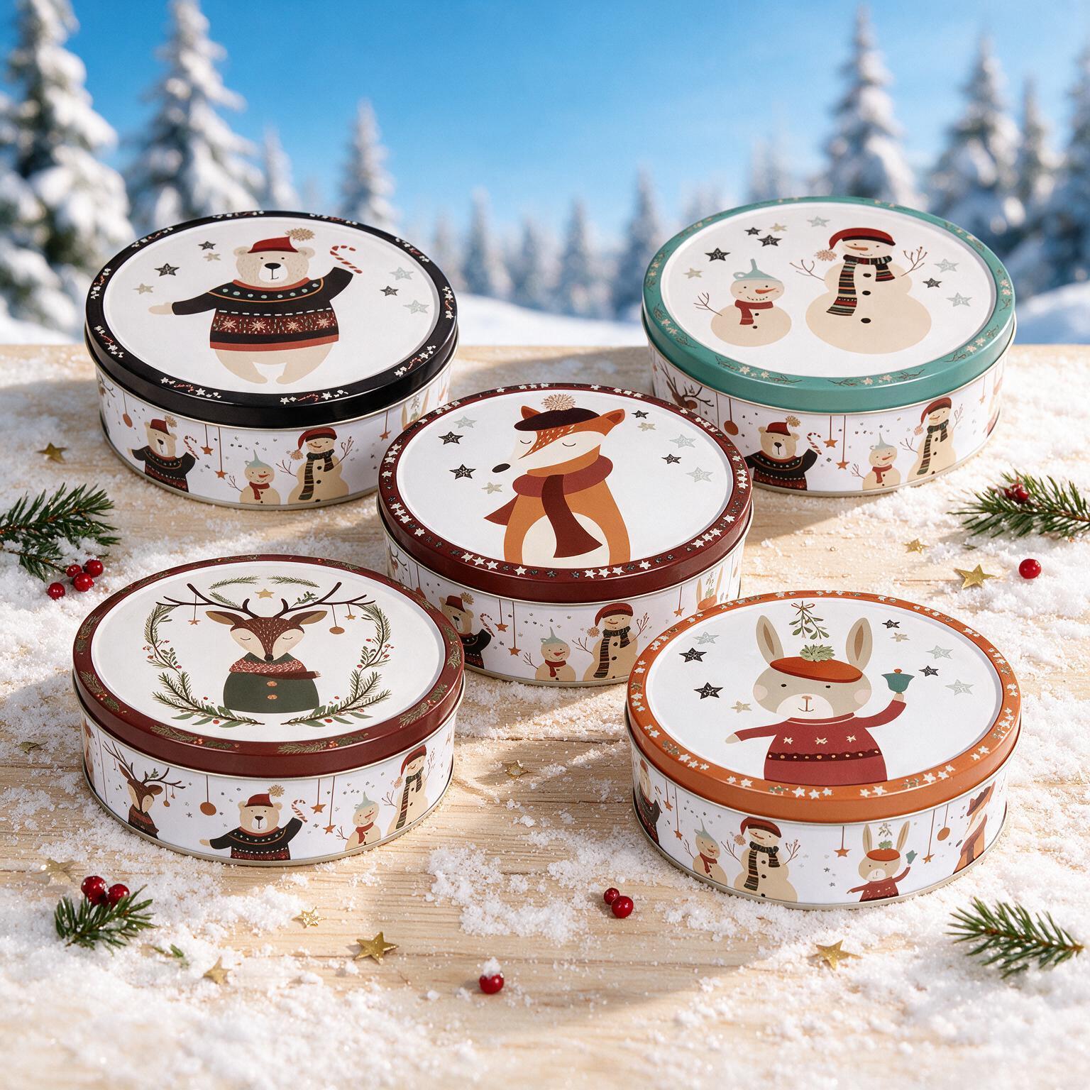 2-pack - Butter Christmas Tin Cookie - Modern Christmas 2x454g - Please Note That The 5 Varieties Are Not Selectable - We Will Send Them Randomly!