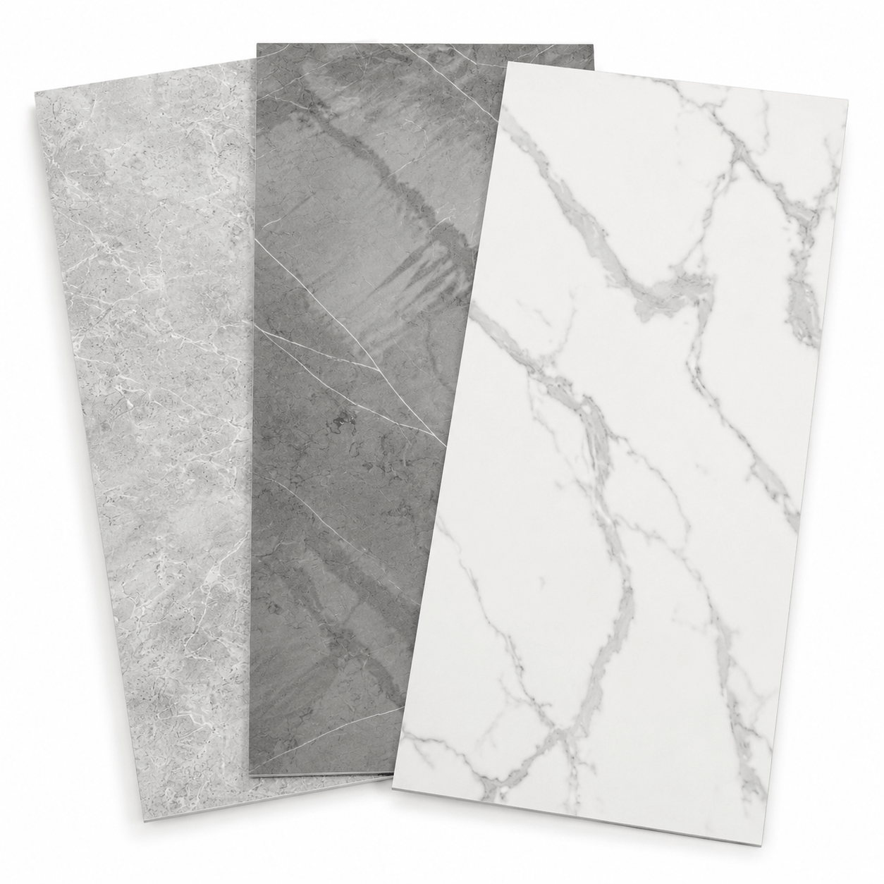 Image of 26/52-piece Pvc Marble-look Self-adhesive Flooring – For , Bedrooms, And Kitchens (26, Dark Gray)