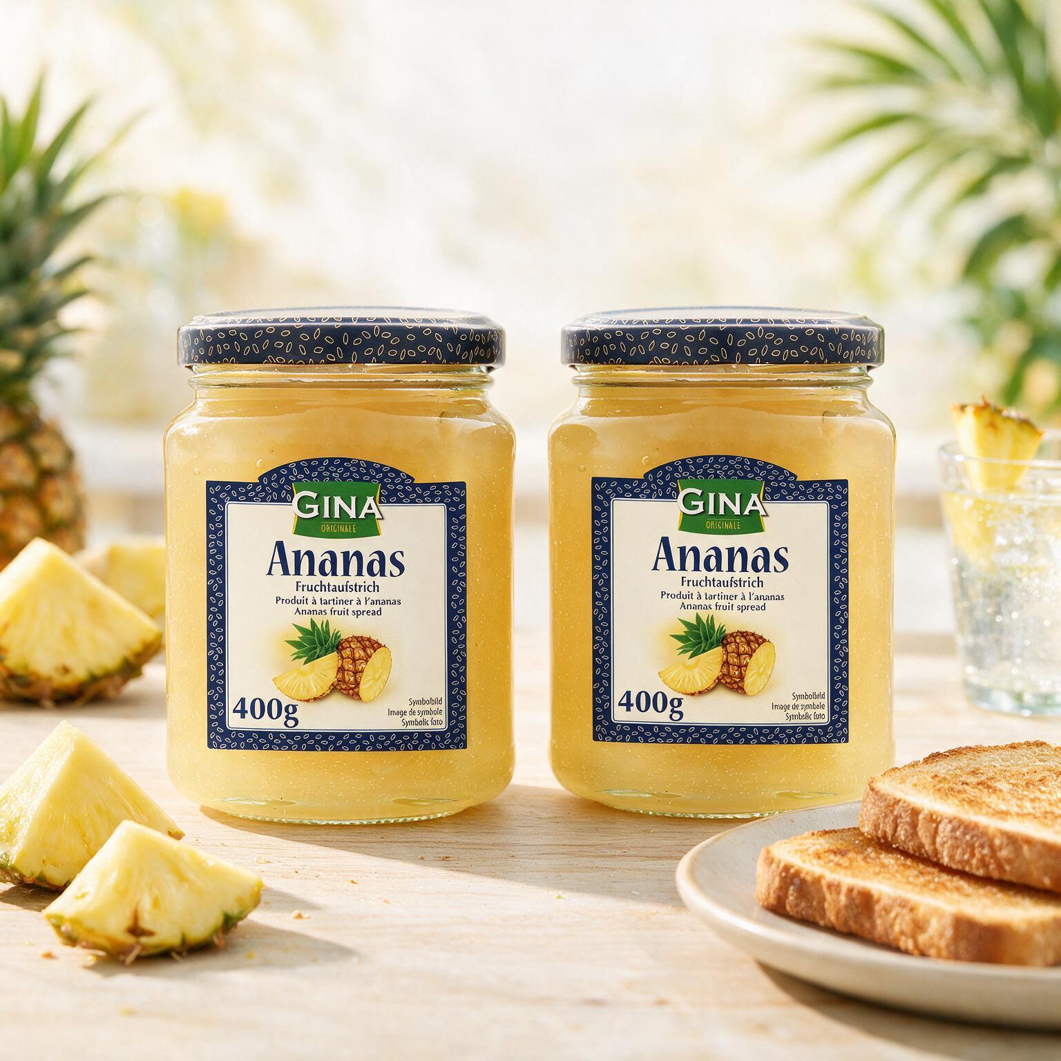 Image of 2-pack - Gina Pineapple Fruit Spread 2x400g