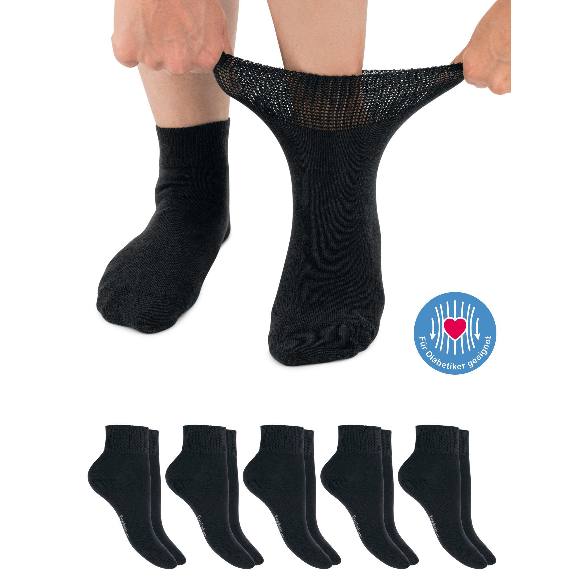 Image of 6-pack Short Socks, Seamless Socks Without Rubber Band For Women And Men, Non-constricting Elastic Band
