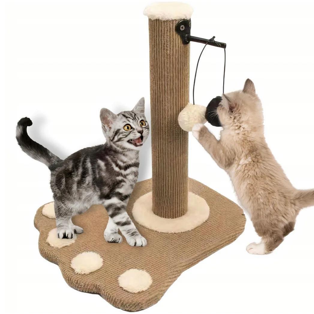 Cat Scratching Post With Sturdy Pole – Large, Stable Scratching Post With Toys, 38cm, Durable Construction For Scratching And Play, Suitable For Cats Of All Breeds