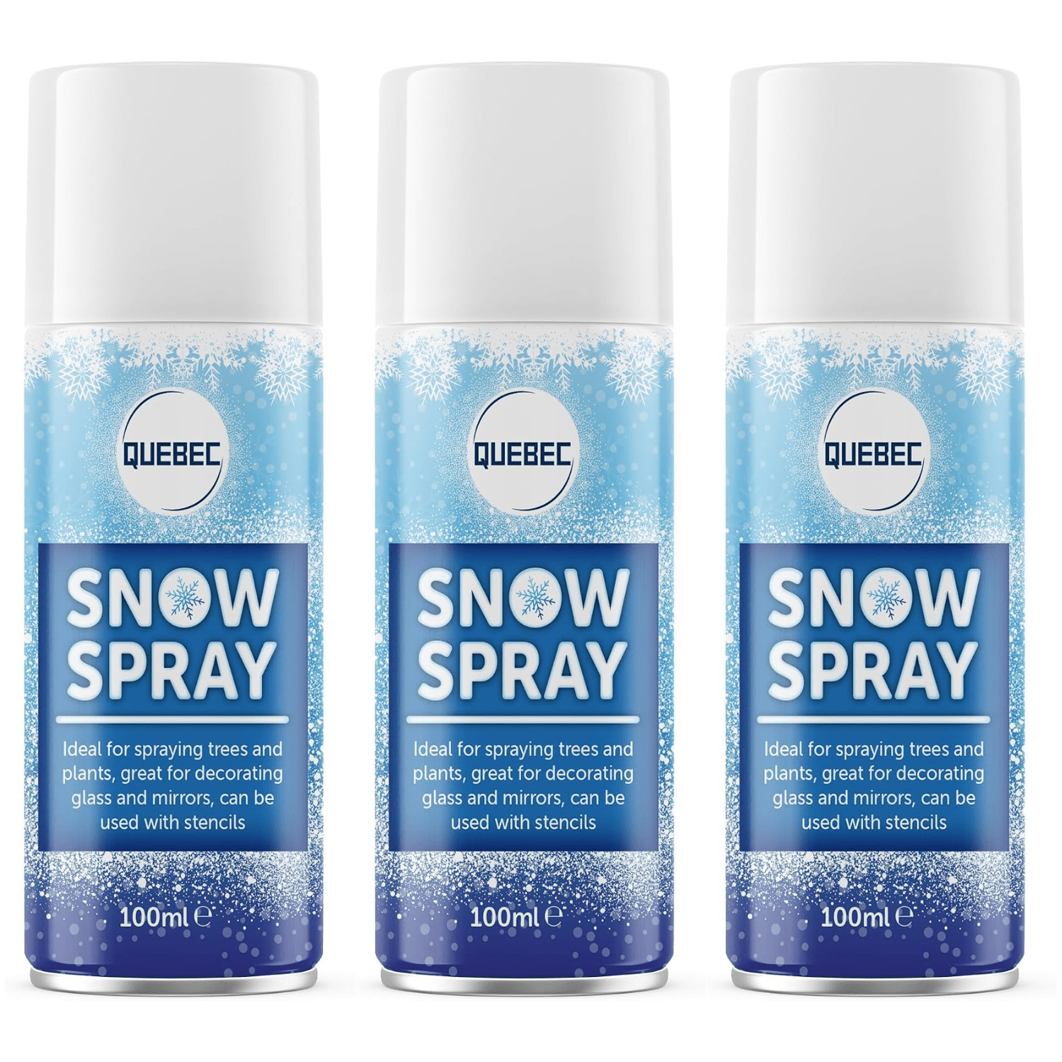 TEMU Christmas Artificial 3 Pack – 3 X 100ml Decorative Snow Effect For Trees, Wreaths, Windows, Diy Crafts & Glass