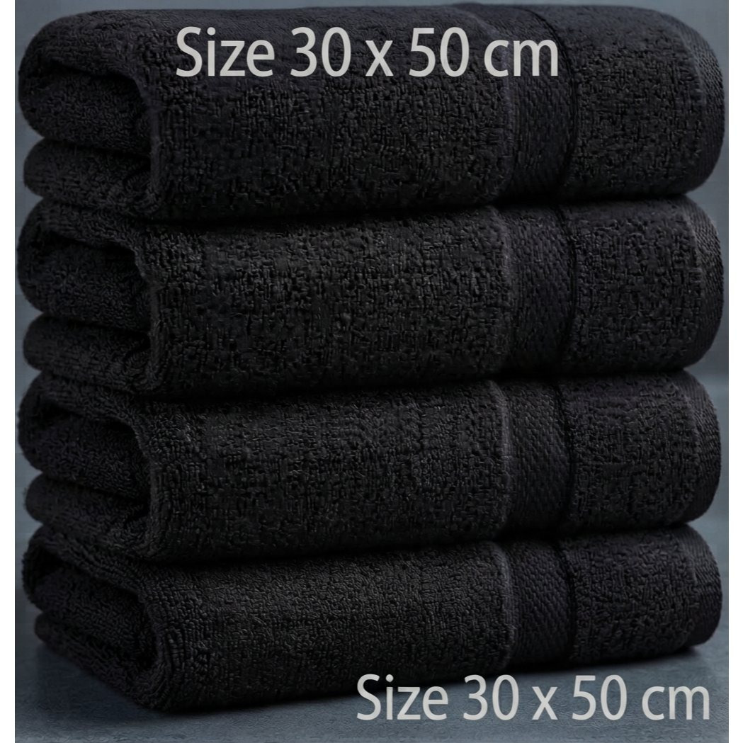 TEMU Pack Of 4 Luxury Guest Towels 100% Super Soft (30 X 50 Cm - 500gsm) Quality Hand Towels Quick Absorbent Reusable Bathroom Towel Sets