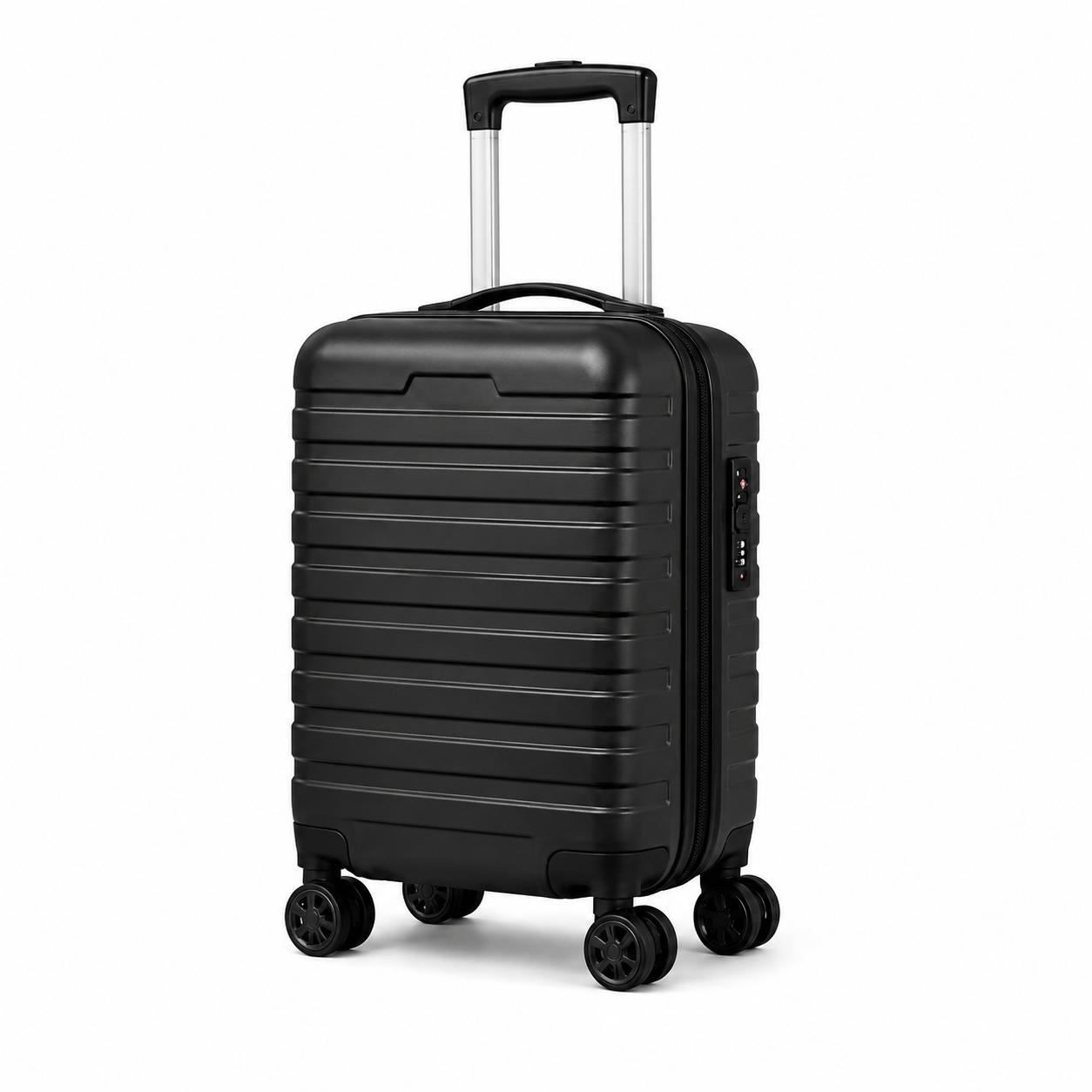 TEMU New Size - Underseat Cabin Bag 40x30x20 Carry Travel Luggage Wheel Suitcase Bag Detachable 360° Wheels Hard Shell Case Ryanair Easyjet Approved