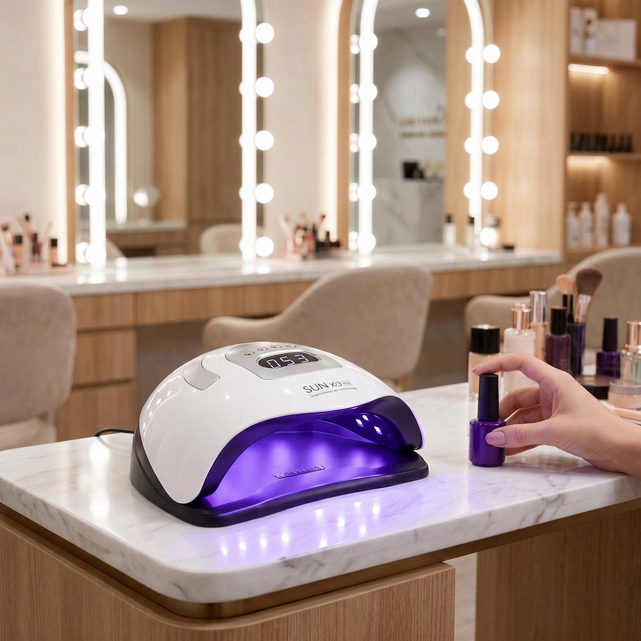 Image of 380w Uv Led Gel Nail Lamp, 92 Beads Fast Nail Dryer With Lcd Display & Auto Infrared Sensor, 4 Timer Settings, Portable Manicure Light For Home & Salon Nail Art