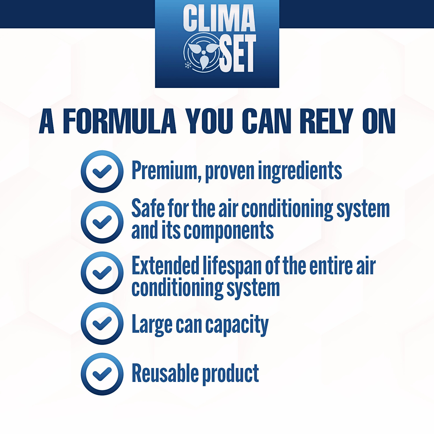 Climaset R134A Refrigerant Kit for Air Conditioning Service