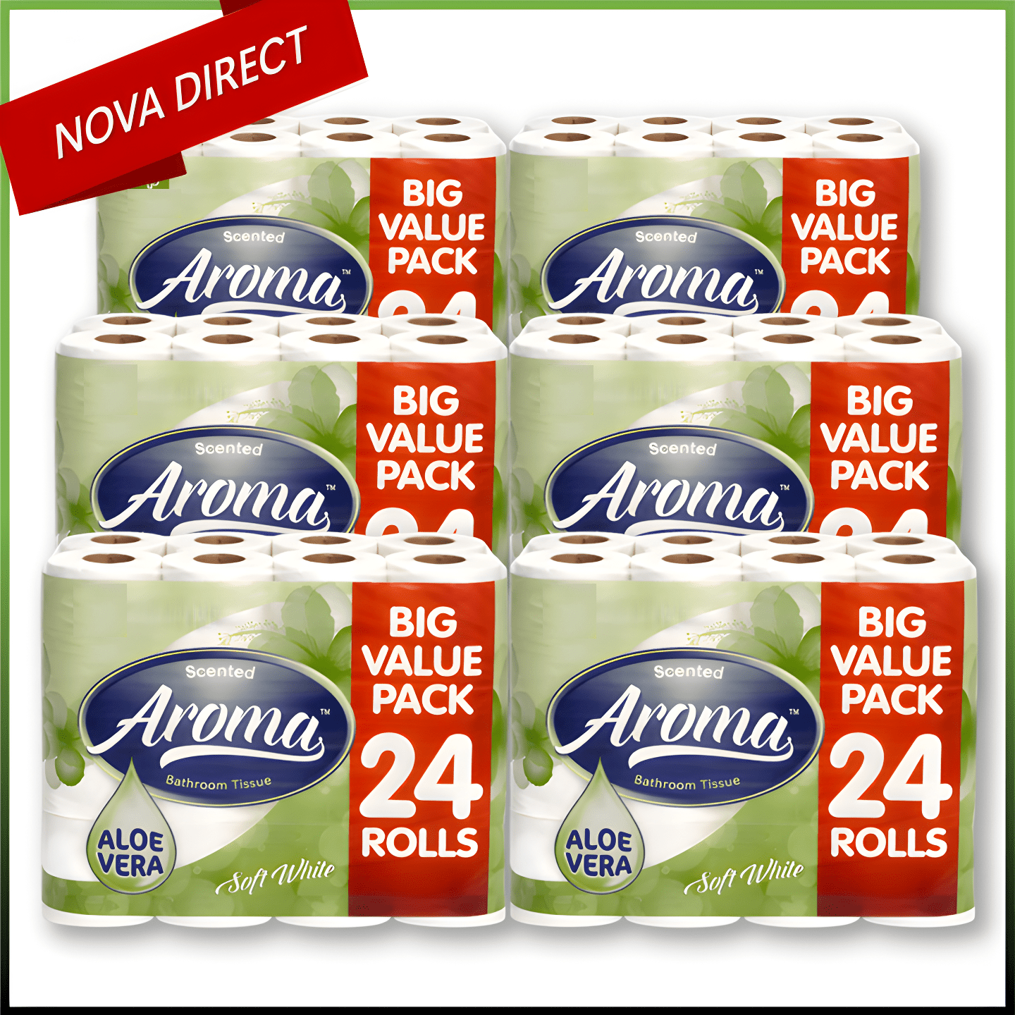 TEMU Toilet Tissue 144 Rolls Aloe Vera Scented. Embossed 2-ply Toilet Paper. Strong, . Bulk Pack