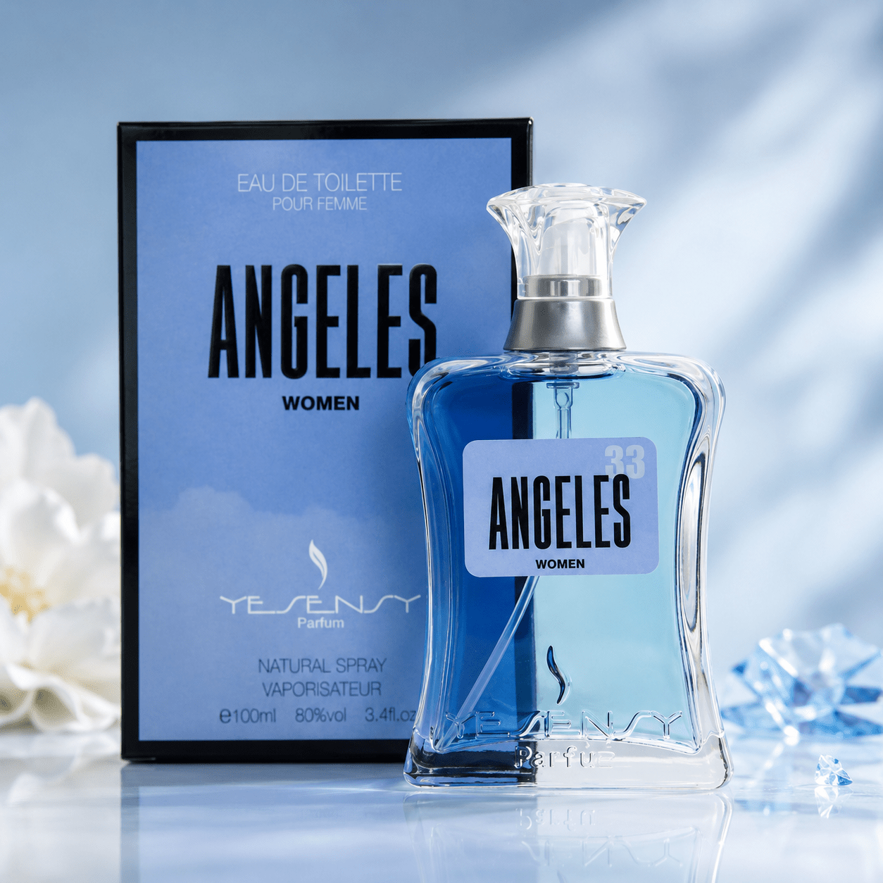 TEMU Angeles Pour Femme Eau de Toilette para Mujer 100 ml – Perfume Femenino Oriental Gourmand con Bergamota, Frutas , , Cassis, Marshmallow, Miel,