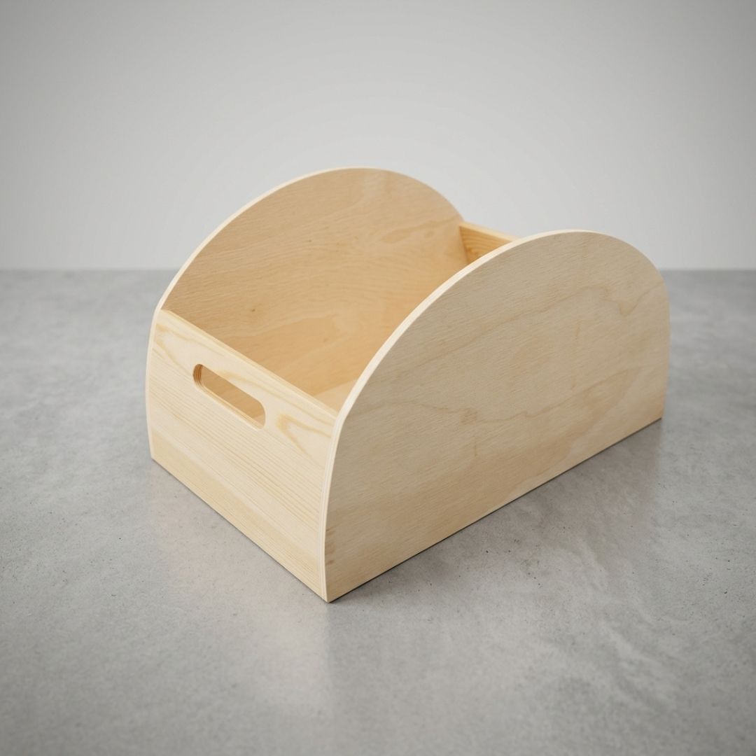 TEMU Cesta Organizadora de Madera 40x26.2x22.4 cm con , Cazoleta Sin para Almacenamiento, Cesta de Regalo, de Bebé y Decoración DIY