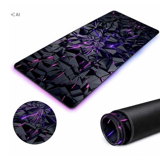 Image of Gaming Mat For Xxl Desk 100x50 Under Mouse Keyboard Large Pad