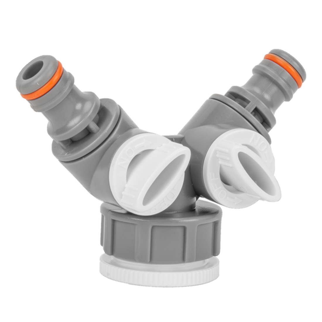 2-way Valve With Tap Connection – 1" Internal Thread With 3/4" Reduction And 2 Adjustable Outlets