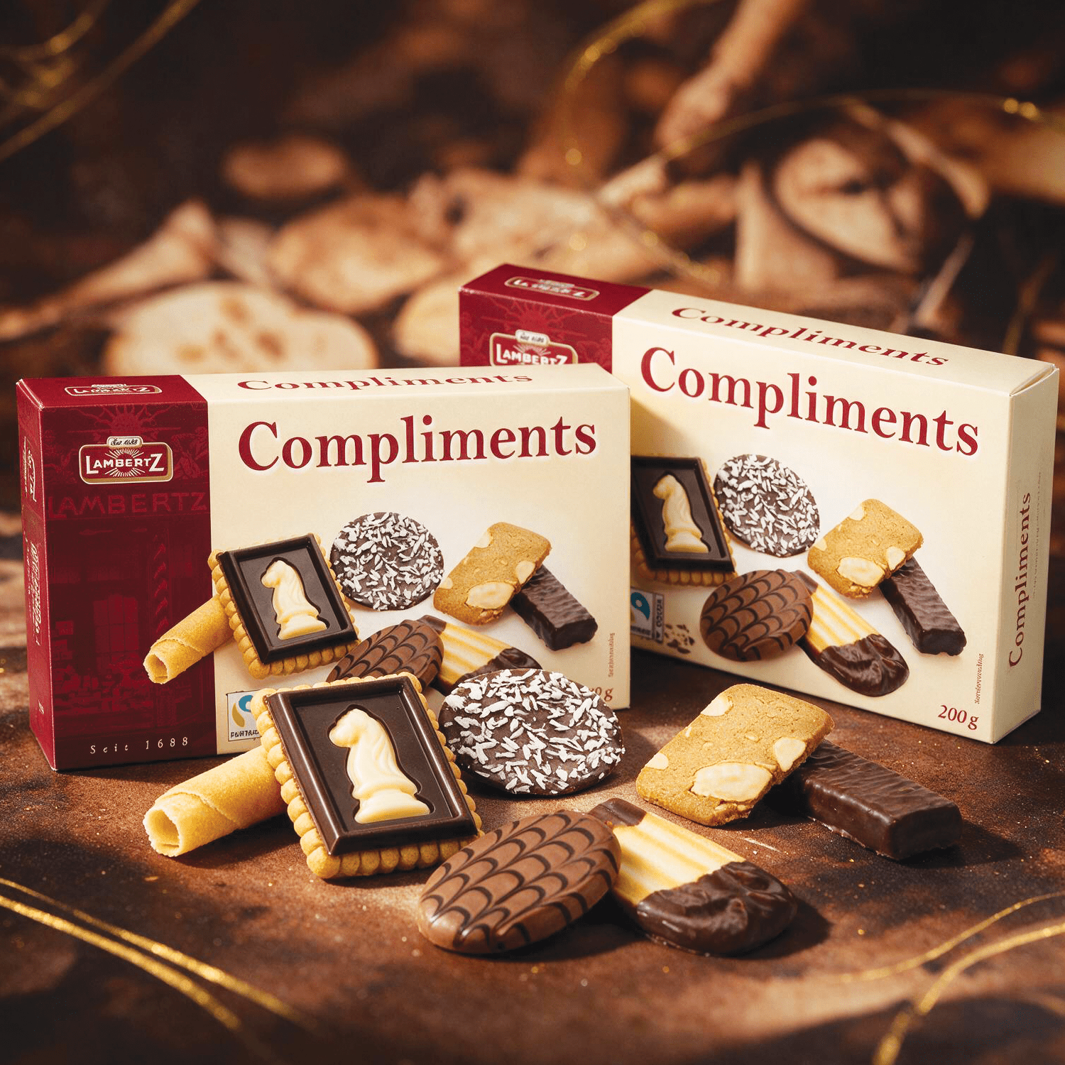 Image of 2-pack - Lambertz Compliments Pastry Mix 2x200g - Christmas Sweets - Christmas Chocolate - Christmas Gifts - Christmas Snacks