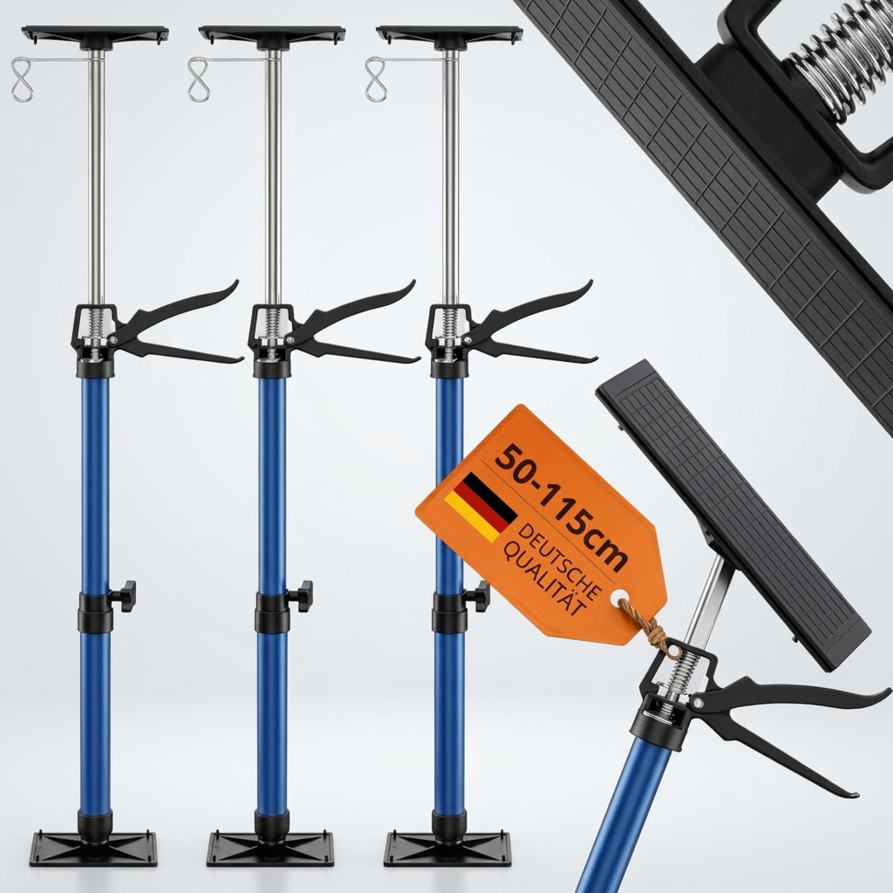 TEMU Door Clamp 3pcs Set, Height Adjustable, 50cm - 115cm, Up To 30kg, 45° Adjustable, Door Frame Bracket, Door Frame, Door Frame Clamp