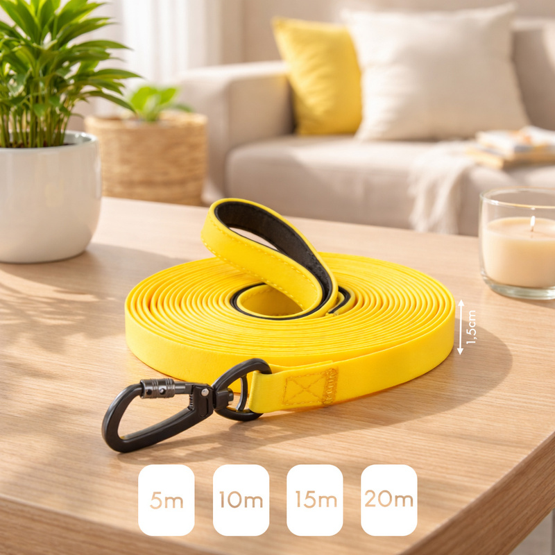 Waterproof Tow Line With Pvc Coating, Padded Handle, 360° Carabiner, Slip-resistant, With Storage Bag, For Small And Medium-sized Dogs.