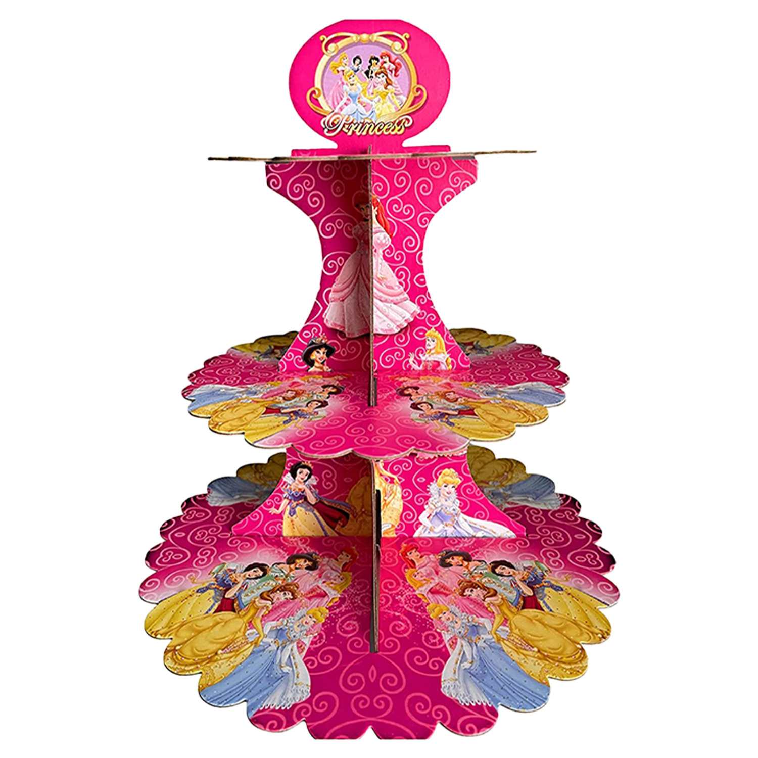 TEMU Aex 3-tier Cartoon-themed Cake Stand - Fun Cupcake Holder For Kids’ Birthdays, & Character Parties - Holds 24 Mini Cupcakes - Easy To Assemble,