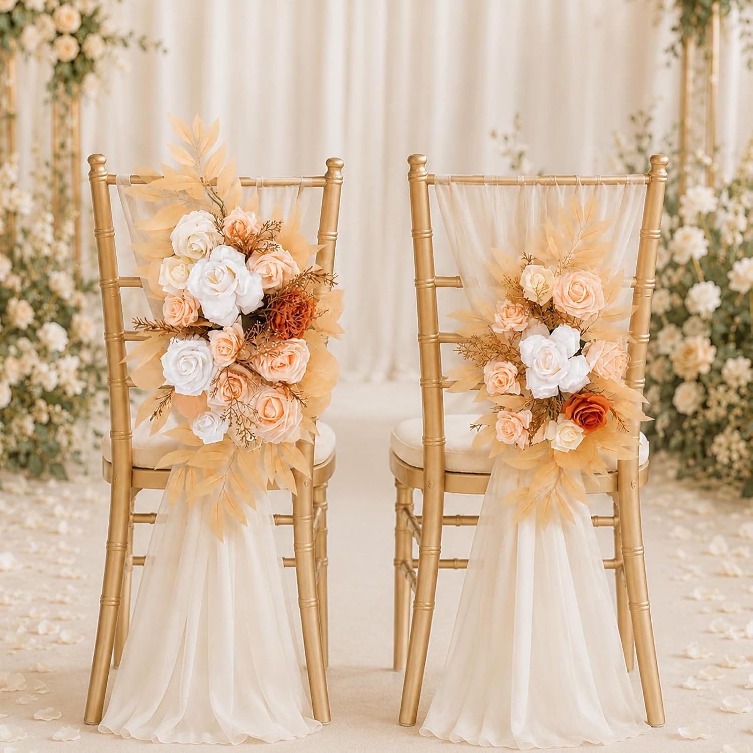 Image of Artificial Flower Arrangements, Decorative Art Flowers For Wedding, Party, Table & Room Decoration
