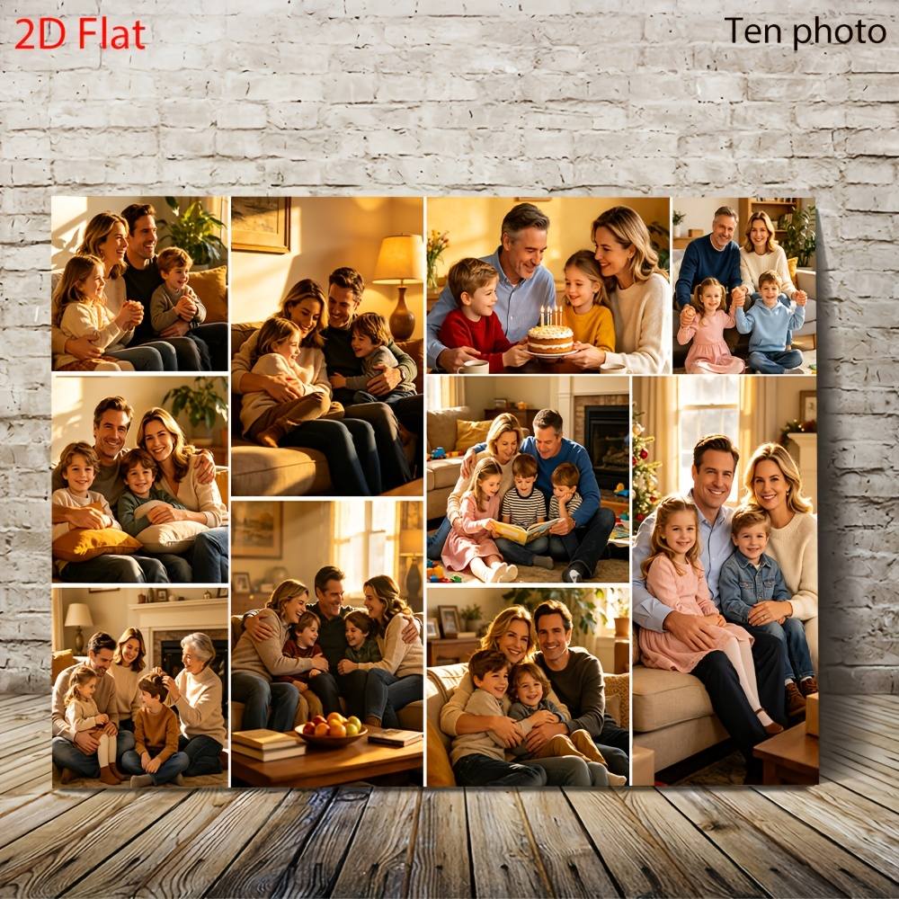 Customizable Canvas Painting with Pine Wood Frame, Perfect for Memories