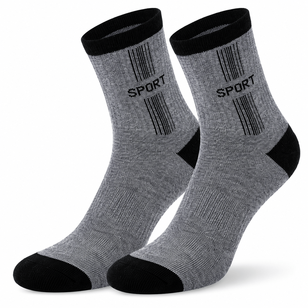 Image of 10/20/30 Pairs – 95%, Elastic & Comfortable, Grey-black, Size 39-46, Everyday
