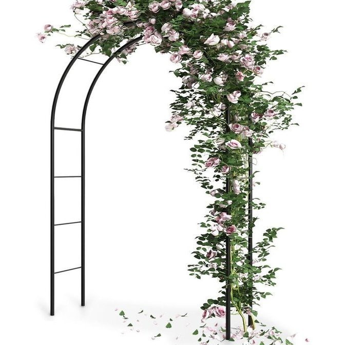 TEMU Garden Arch Metal 145x235 Cm - Rose Arch - Plant Arch - Flower Arch - Plant Support
