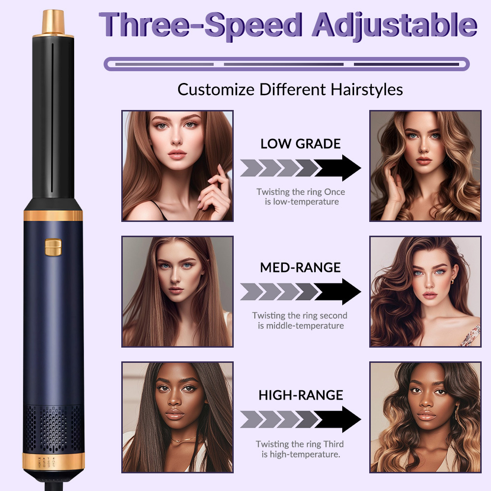 5-in-1 Detachable Negative Ion Hot Air Styling Brush Set