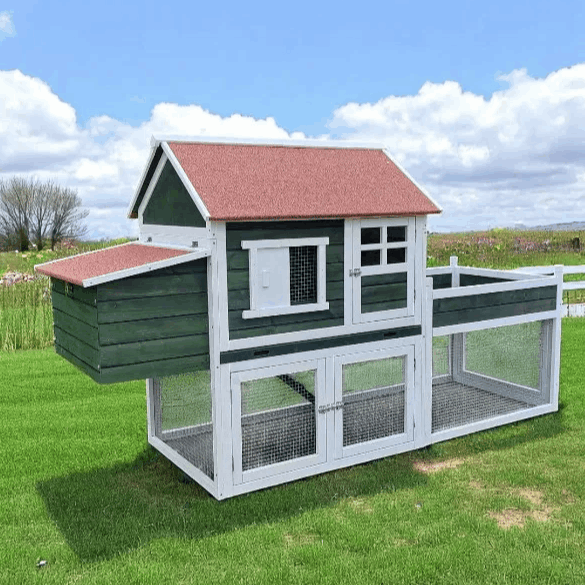 Princess Chicken Coop – Grey Outdoor Poultry House For 6–8 Birds