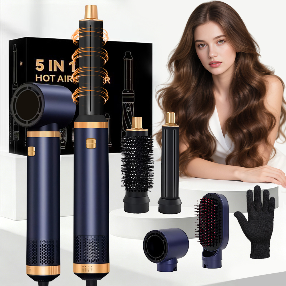 5-in-1 Detachable Negative Ion Hot Air Styling Brush Set
