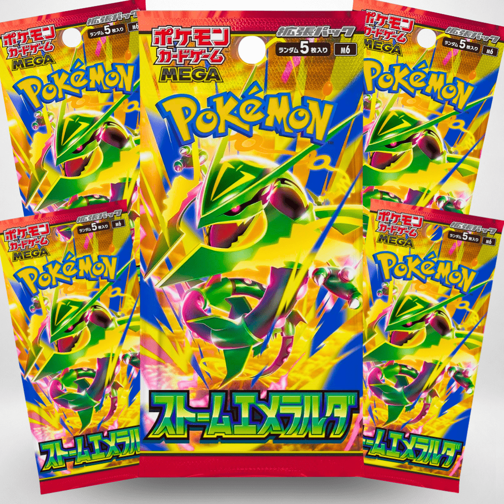 TEMU 5 M6 Storm Emerald Booster Packs - Mega - Japanese Booster Packs