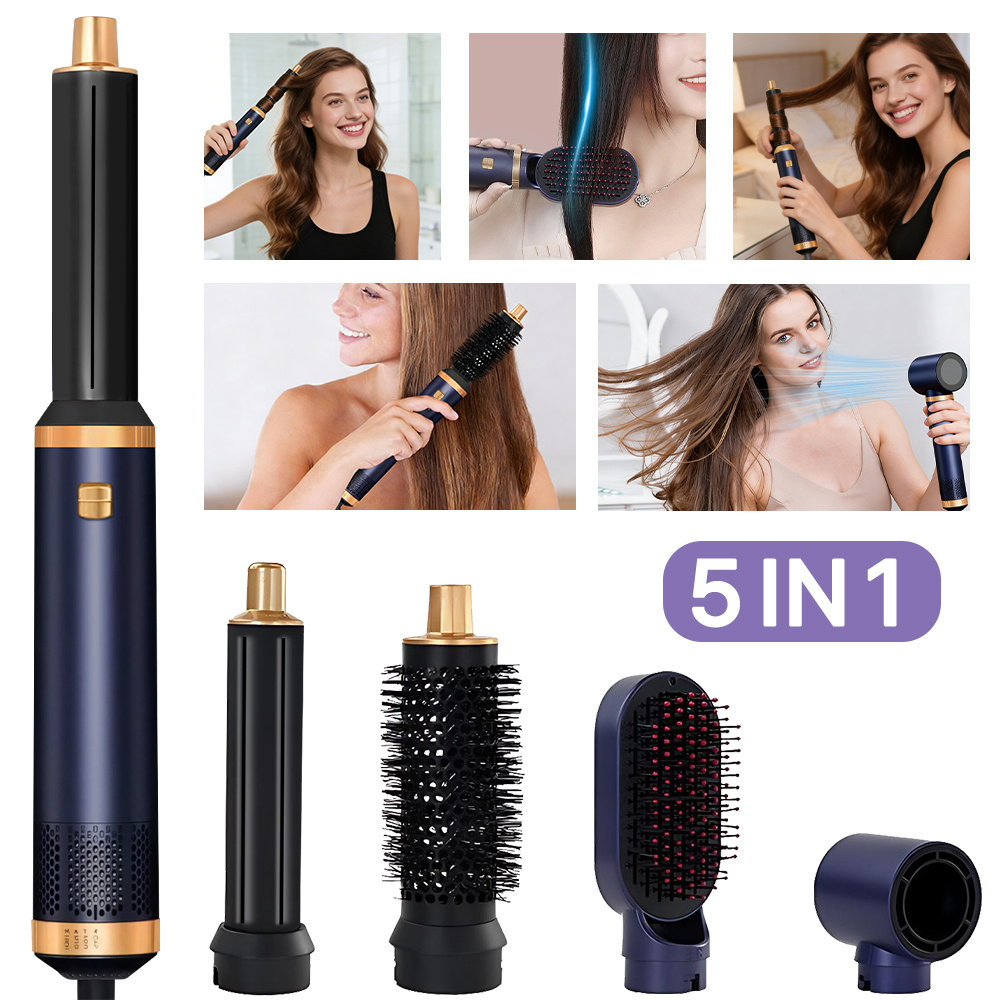 5-in-1 Detachable Negative Ion Hot Air Styling Brush Set