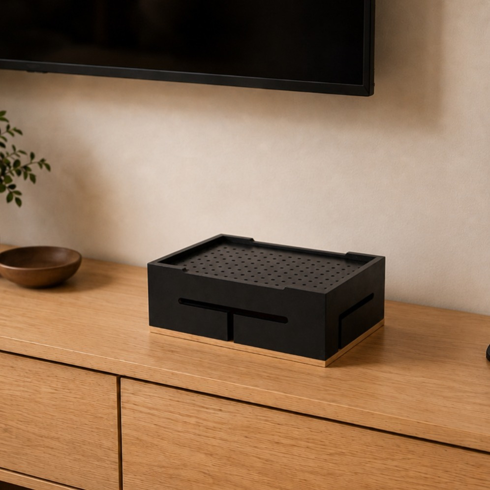 Power Strip Organizer Box for Desktop Cable Management