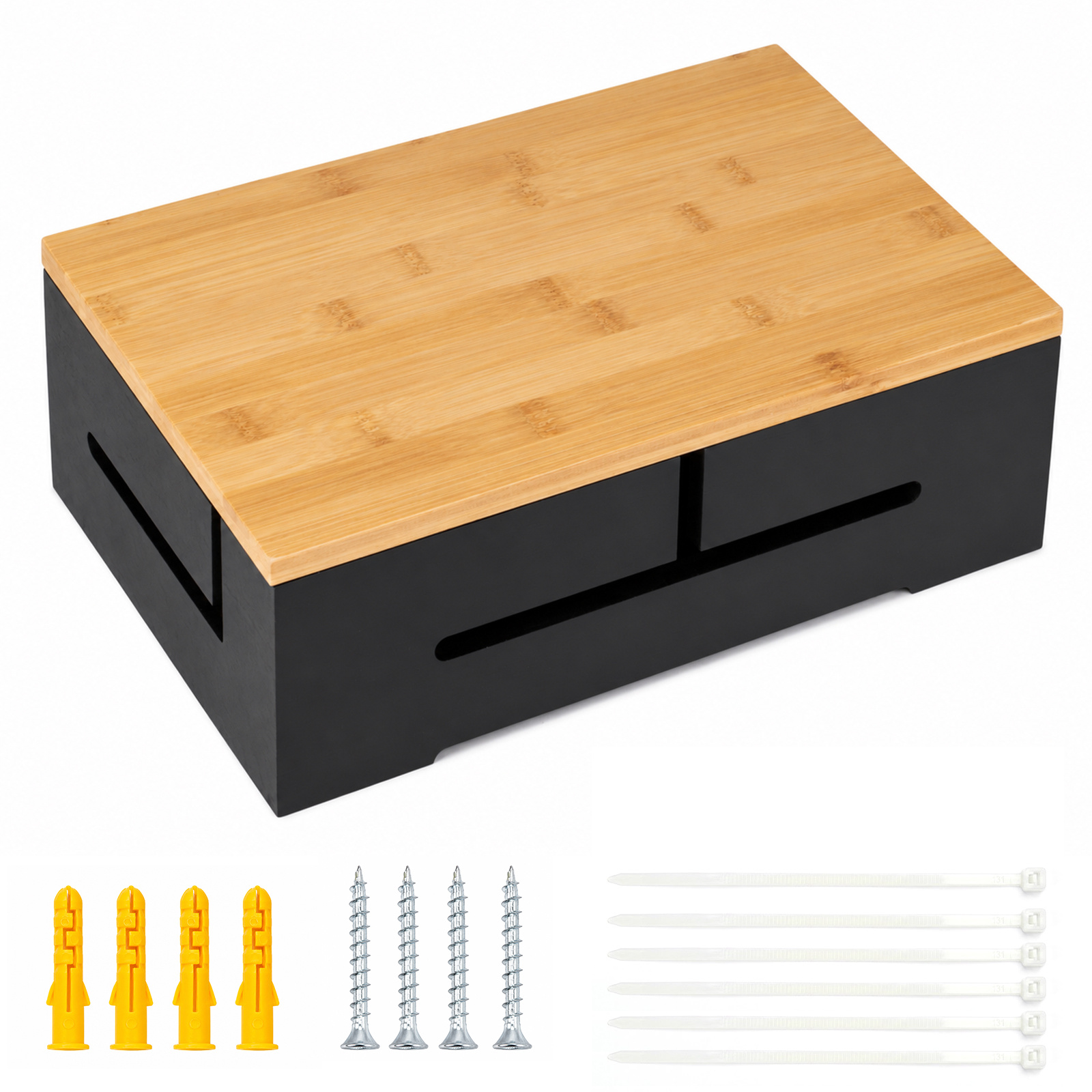 Power Strip Organizer Box for Desktop Cable Management