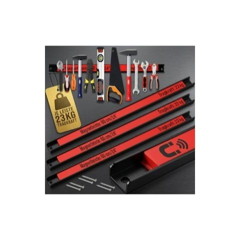 3x Magnetic Strip 60cm 23kg Load Capacity Magnetic Tool Strip Tool Holder Tool Wall Workshop Tool Organizer . Mounting Material