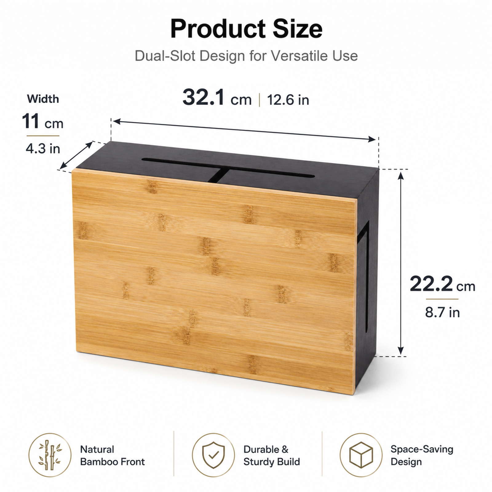 Power Strip Organizer Box for Desktop Cable Management