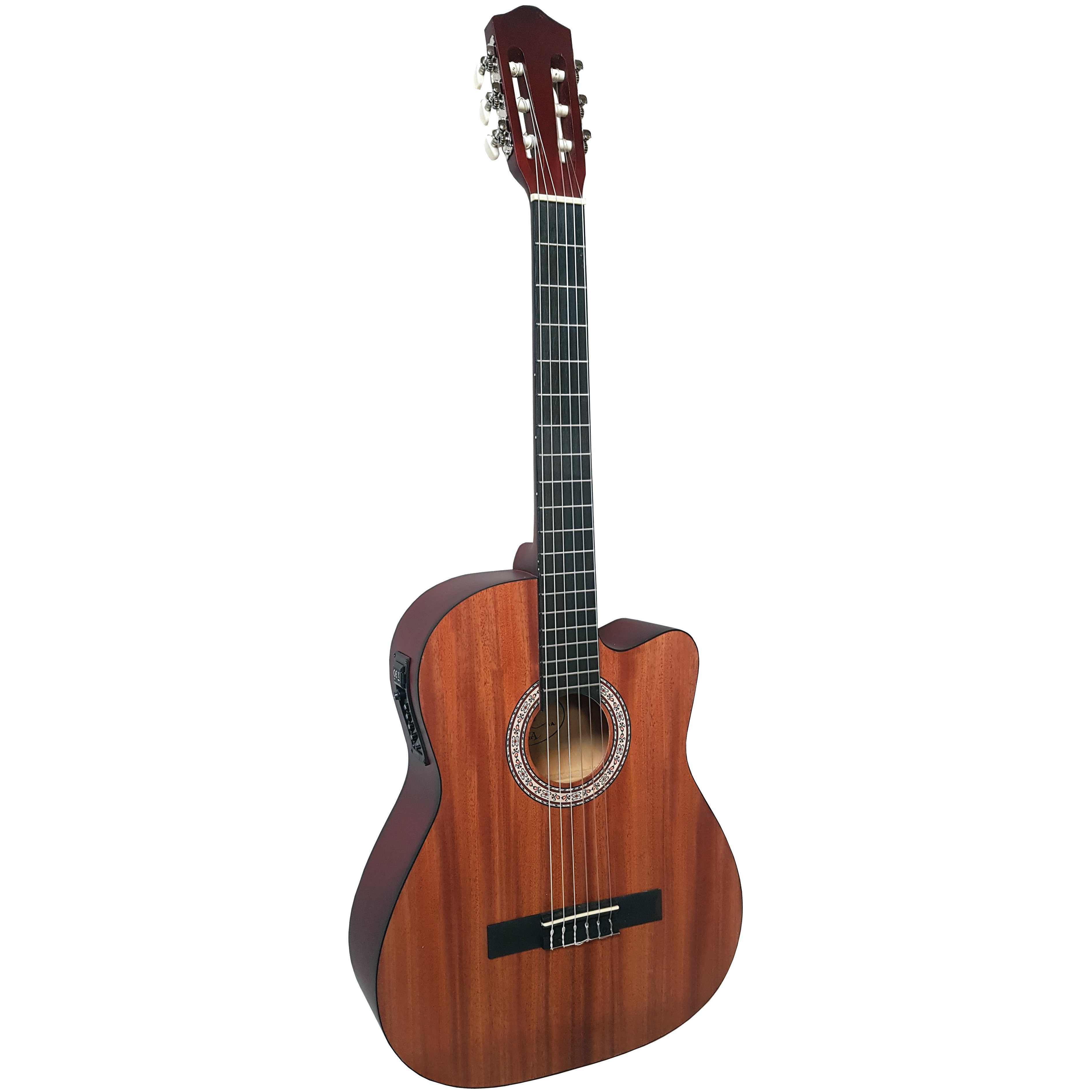 Image of 4/4 Concert Guitar With Eq Cutaway Classical Guitar Nylon Strings