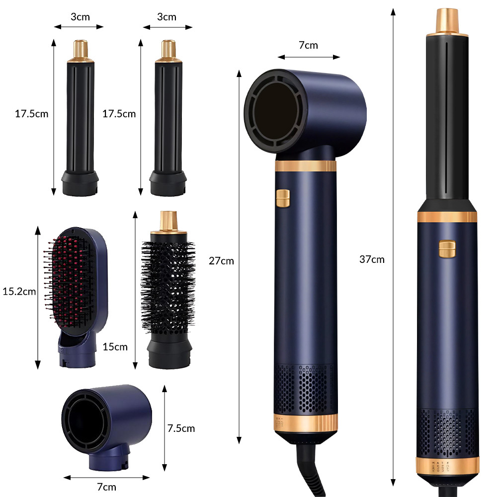 5-in-1 Detachable Negative Ion Hot Air Styling Brush Set