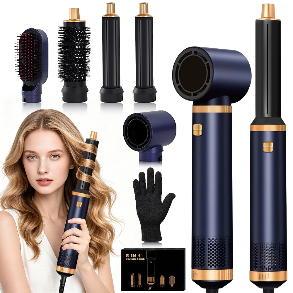5-in-1 Detachable Negative Ion Hot Air Styling Brush Set